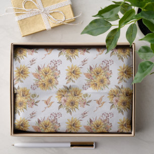 Papel De Seda Maravilloso Diseño Floral Botánico