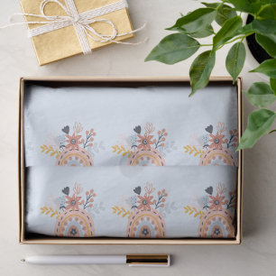 Papel De Seda Maravilloso Diseño Floral Botánico
