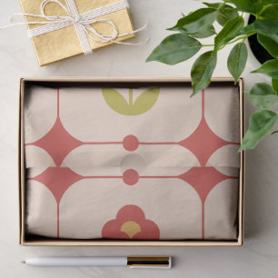 Papel De Seda Maravilloso Diseño Floral Botánico