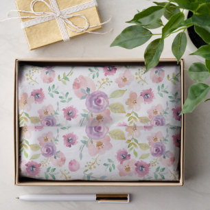 Papel De Seda Maravilloso Diseño Floral Botánico