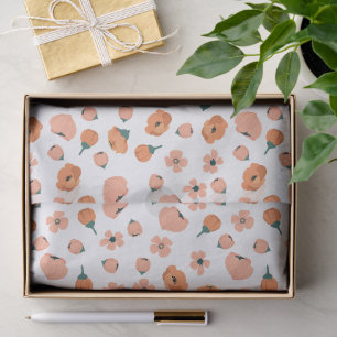 Papel De Seda Maravilloso Diseño Floral Botánico