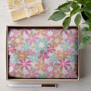 Papel De Seda Maravilloso Diseño Floral Botánico