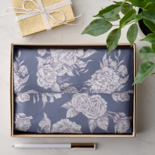 Papel De Seda Maravilloso Diseño Floral Botánico