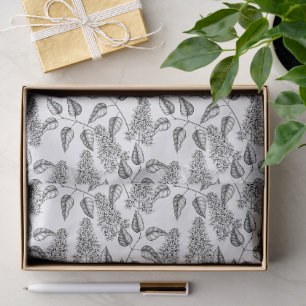 Papel De Seda Maravilloso Diseño Floral Botánico