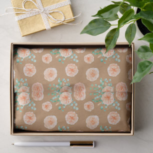 Papel De Seda Maravilloso Diseño Floral Botánico
