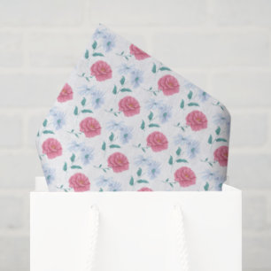Papel De Seda Maravilloso Diseño Floral Botánico
