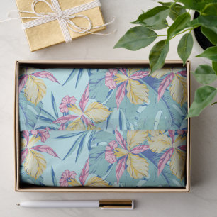 Papel De Seda Maravilloso Diseño Floral Botánico
