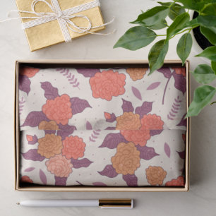 Papel De Seda Maravilloso Diseño Floral Botánico