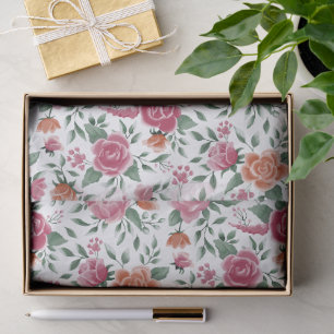 Papel De Seda Maravilloso Diseño Floral Botánico