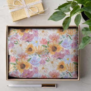Papel De Seda Maravilloso Diseño Floral Botánico