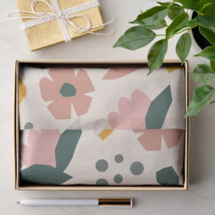 Papel De Seda Maravilloso Diseño Floral Botánico