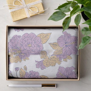 Papel De Seda Maravilloso Diseño Floral Botánico