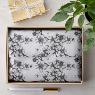 Papel De Seda Maravilloso Diseño Floral Botánico