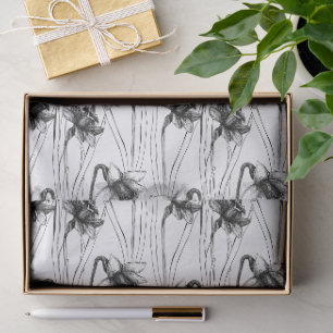 Papel De Seda Maravilloso Diseño Floral Botánico
