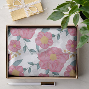 Papel De Seda Maravilloso Diseño Floral Botánico