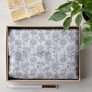Papel De Seda Maravilloso Diseño Floral Botánico