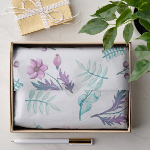 Papel De Seda Maravilloso Diseño Floral Botánico