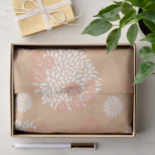 Papel De Seda Maravilloso Diseño Floral Botánico