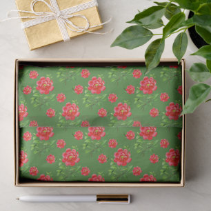 Papel De Seda Maravilloso Diseño Floral Botánico