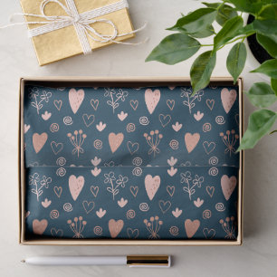 Papel De Seda Maravilloso Diseño Floral Botánico