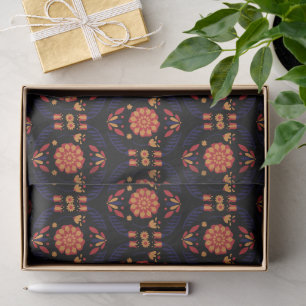 Papel De Seda Maravilloso Diseño Floral Botánico