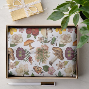 Papel De Seda Maravilloso Diseño Floral Botánico