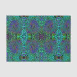 Papel De Seda Marble azul y acuamarina Resumen Swirte retro