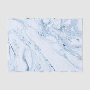 Papel De Seda Marble blanco y azul girando