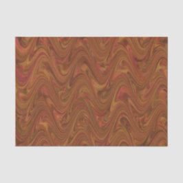 Papel De Seda Marbling Brown Naranja Green Pattern