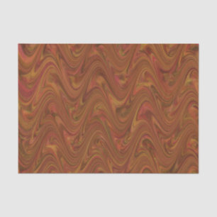 Papel De Seda Marbling Brown Naranja Green Pattern