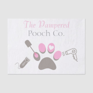 Papel De Seda Marca de Negocio de Aseo de Perros Personalizado S