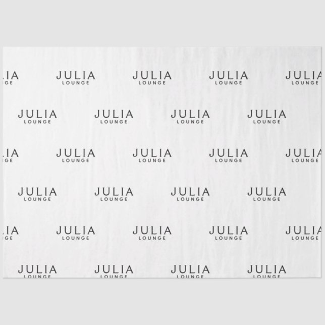 Papel De Seda Marca Logotipo Patrón Elegante moderno (Anverso)