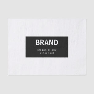 Papel De Seda Marca o nombre comercial moderno negrita   Blanco