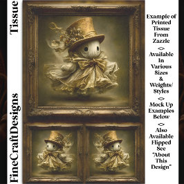 Papel De Seda Marco Antiguo Fantasma Caprichoso Lindo Decoupage 