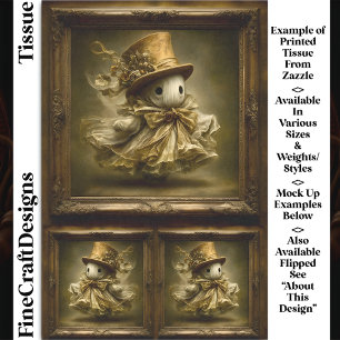 Papel De Seda Marco Antiguo Fantasma Caprichoso Lindo Decoupage