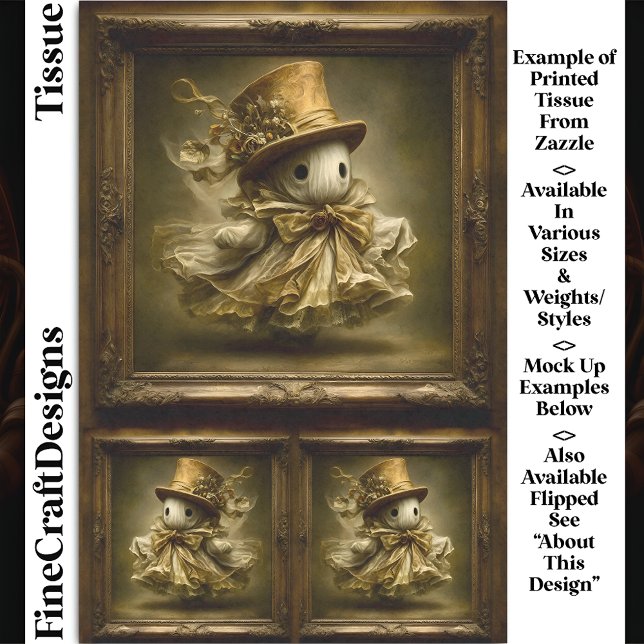 Papel De Seda Marco Antiguo Fantasma Caprichoso Lindo Decoupage  (Subido por el creador)