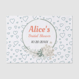 Papel De Seda Marco de Floral Moderno Personalizado para Fiesta 