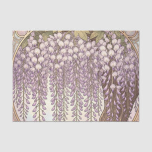 Papel De Seda Marco dorado floral Art Nouveau