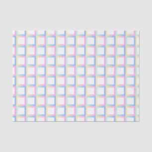 Papel De Seda Marcos de patrones de gradiente simétricos blancos