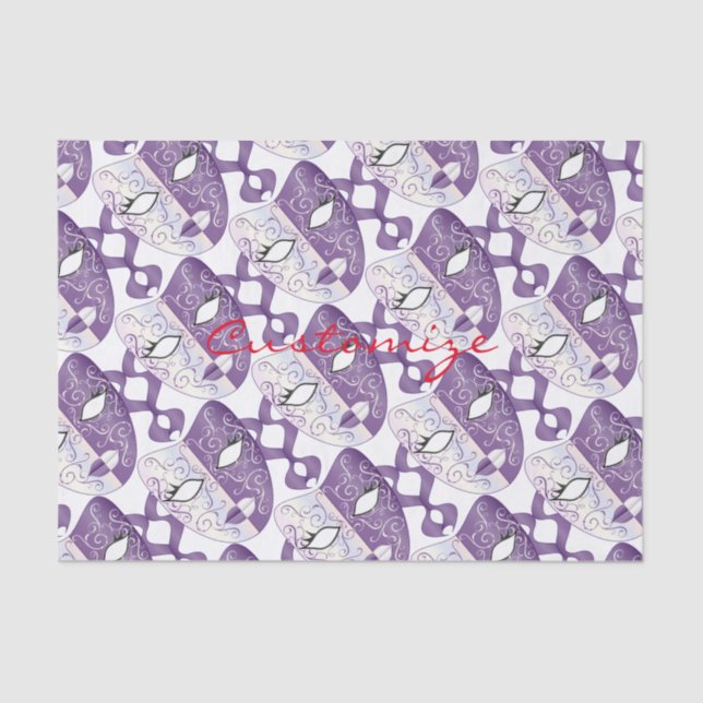 Papel De Seda Mardi Gras Mask Thunder_Cove (Anverso)