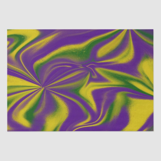 Papel De Seda Mardi Gras Swirls (Anverso)