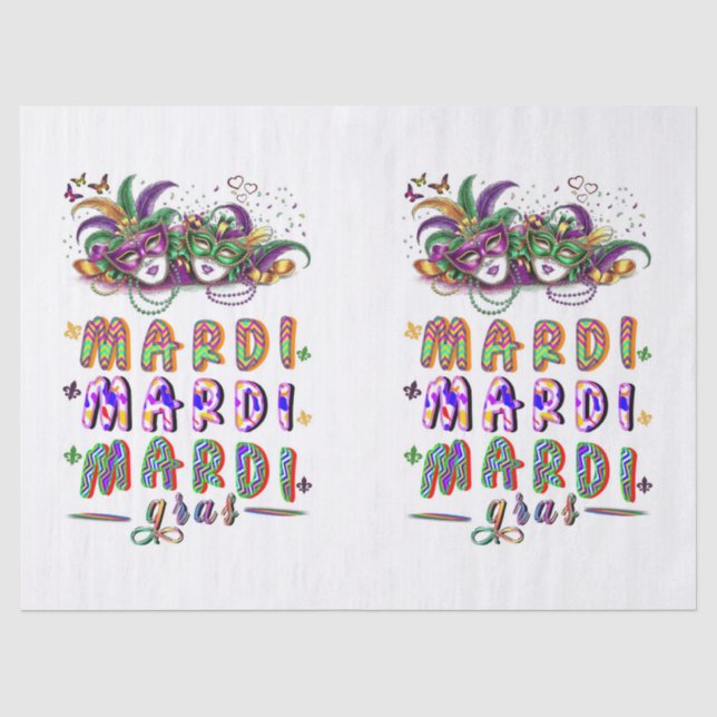 Papel De Seda Mardi Mardi Gras (Anverso)