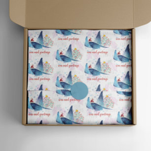 Papel De Seda Mares y saludos festivos de Manta Ray