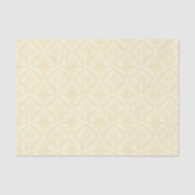 Marfil Crema Damasco Floral Elegante