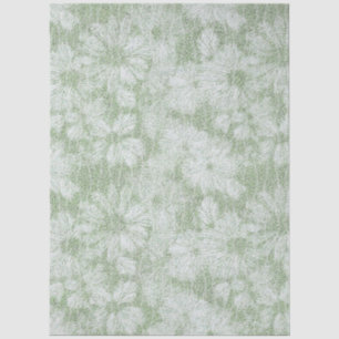 Papel De Seda Margarita Floral aterciopelada verde lima
