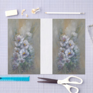 Papel De Seda Margaritas blancas DBL