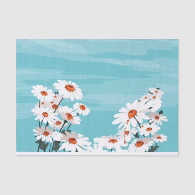 Papel De Seda Margaritas en la brisa (Anverso)