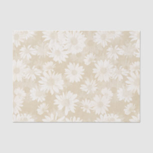 Papel De Seda Margaritas neutrales