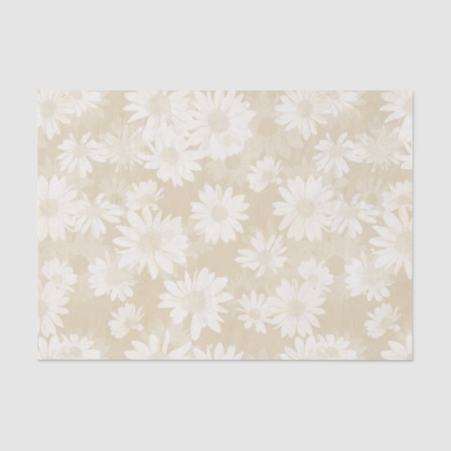 Papel De Seda Margaritas neutrales (Anverso)