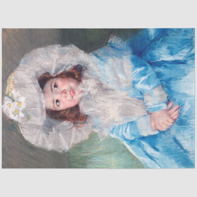 Papel De Seda Margot in Blue, Mary Cassatt (Anverso)